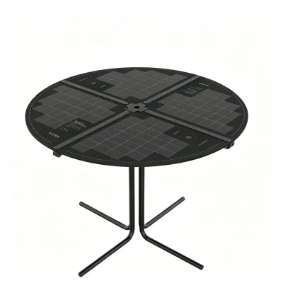 70W Foldable Wireless Charging Solar Table for Outdoor Camping GTPOW 70W Foldable Wireless Charging Solar Table, HPBC Solar Panel Outdoor Camping Table with Multi-Port Output