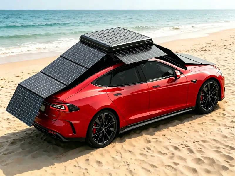 Portable solar panel kit for EV car charging, outdoor off-grid solar power system for electric vehicle wholesale