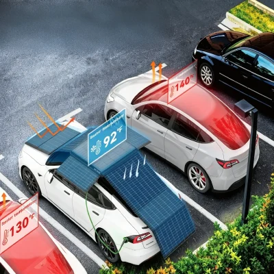 GTPOW 1600W Solar Vehicle Charger Foldable Car Roof Solar Panel System-1 GTPOW 1600W Solar Vehicle Charger Foldable Roof Mount Solar Panel for Electric Vehicle