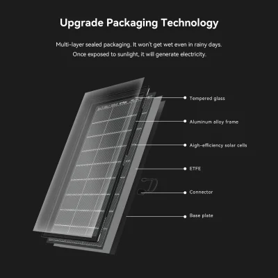 主2 GTPOW 200W Glass Solar Panels