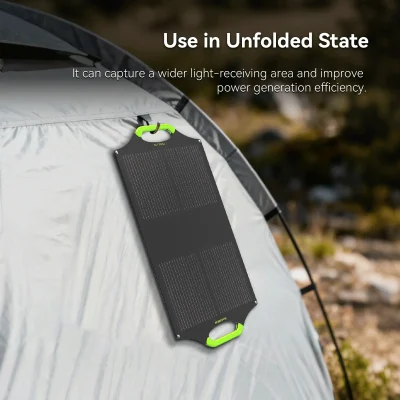Waterproof Durable Solar Panel Tote Fabric Waterproof durable fabric construction of GTPOW 45W solar charger tote for outdoor use
