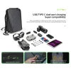 Type-C USB-A dual charging ports and accessories of 13W solar backpack