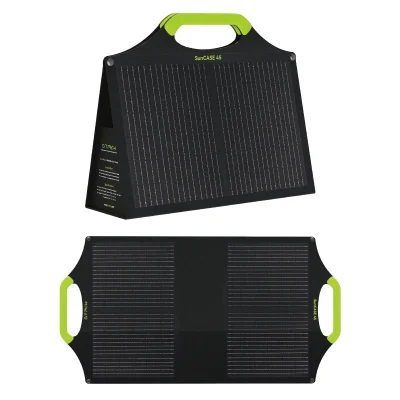 Foldable Compact Solar Charger Tote Storage GTPOW 45W solar charger tote foldable compact storage design display