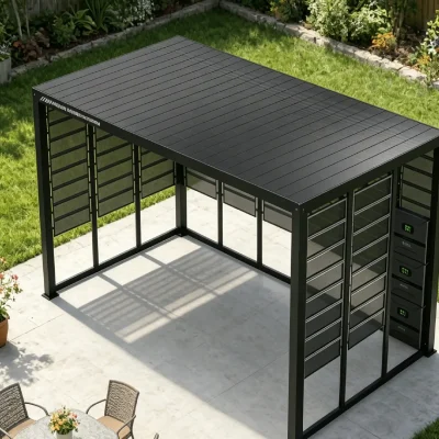 GTPOW Solar Carport Shade Pavilion