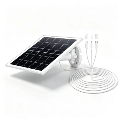 8W Solar Panel for Security Camera With 3-in-1 Cable 8W Solar Panel for Security Camera With 3-in-1 Cable